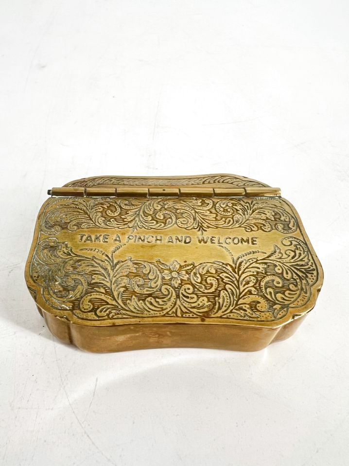 Gold Tone Brass 19th Century Trinket Box