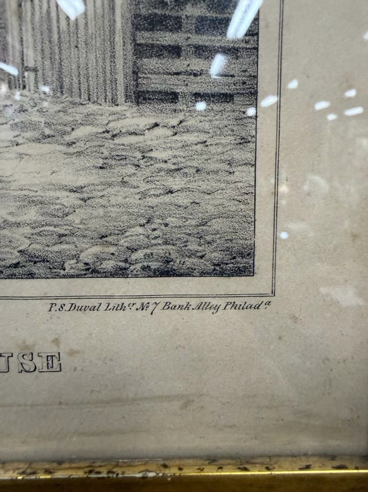 Inspectors House In Salem Etching In Antique Frame