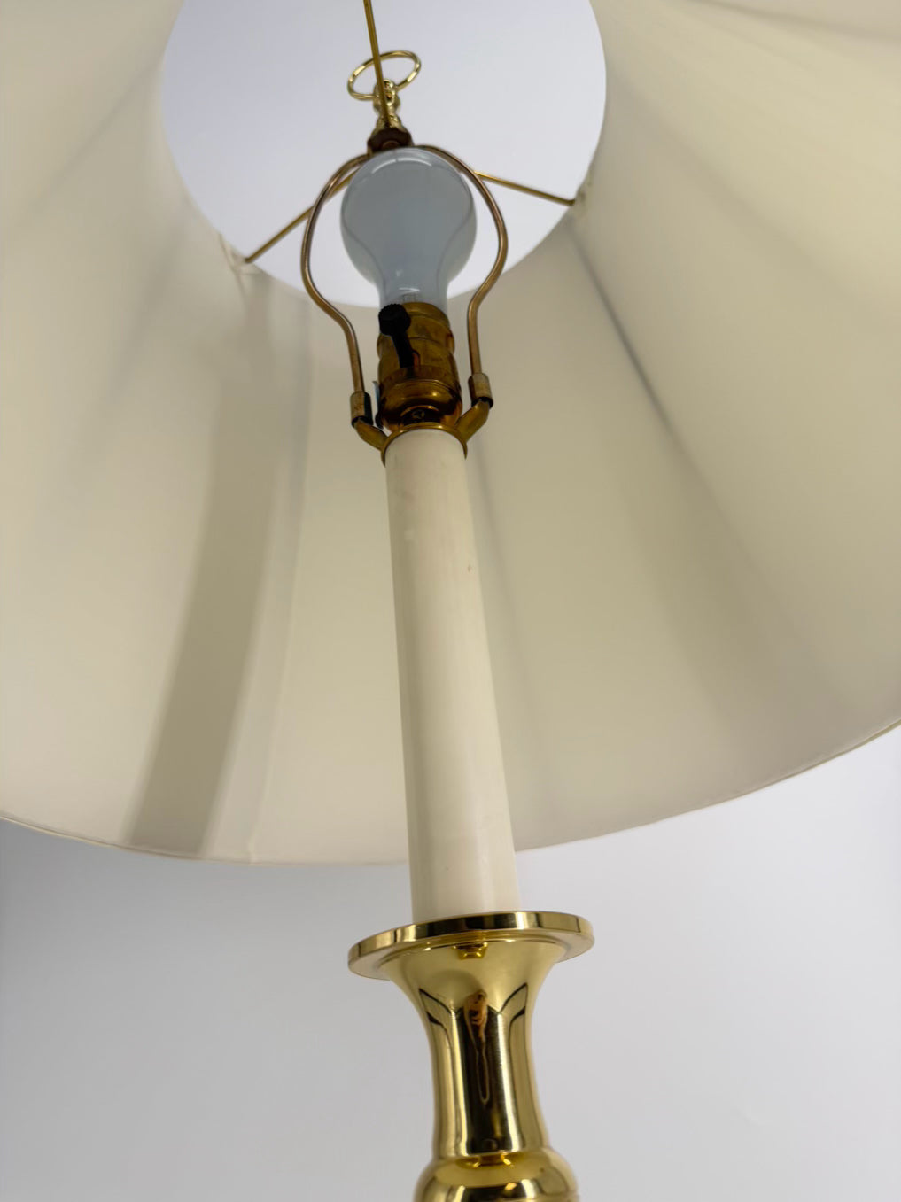 BALDWIN Brass Candlestick Lamp w/ Shade