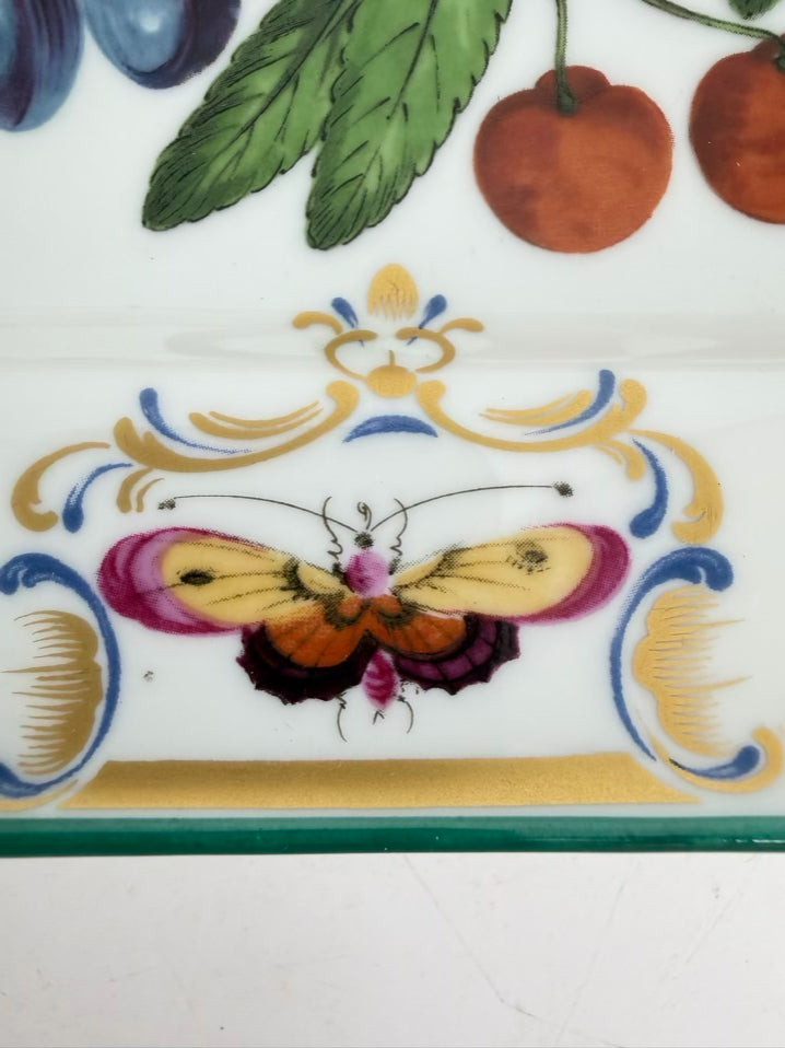 MOTTAHEDEH White & Multi Porcelain Williamsburg Duke Of Gloucester Platter
