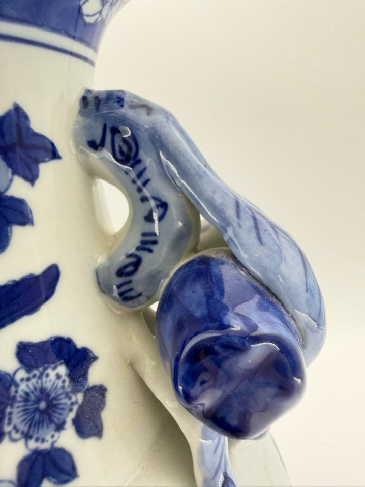 Blue & White Porcelain Lamp w/ Shade