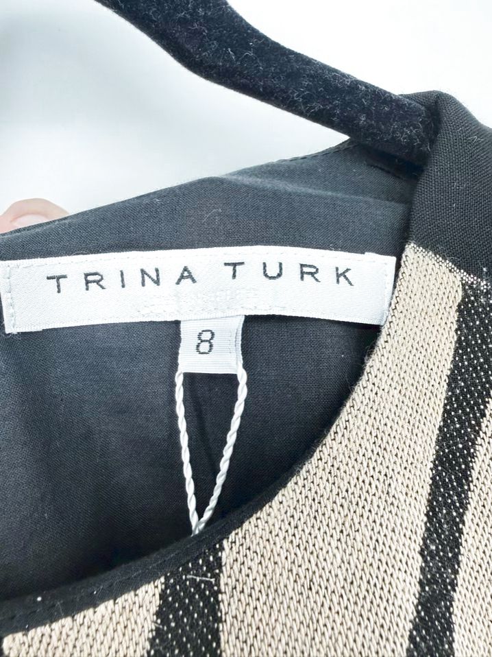 TRINA TURK Sugarita Wmn's Size 8 Latte & Black  Dress NWT