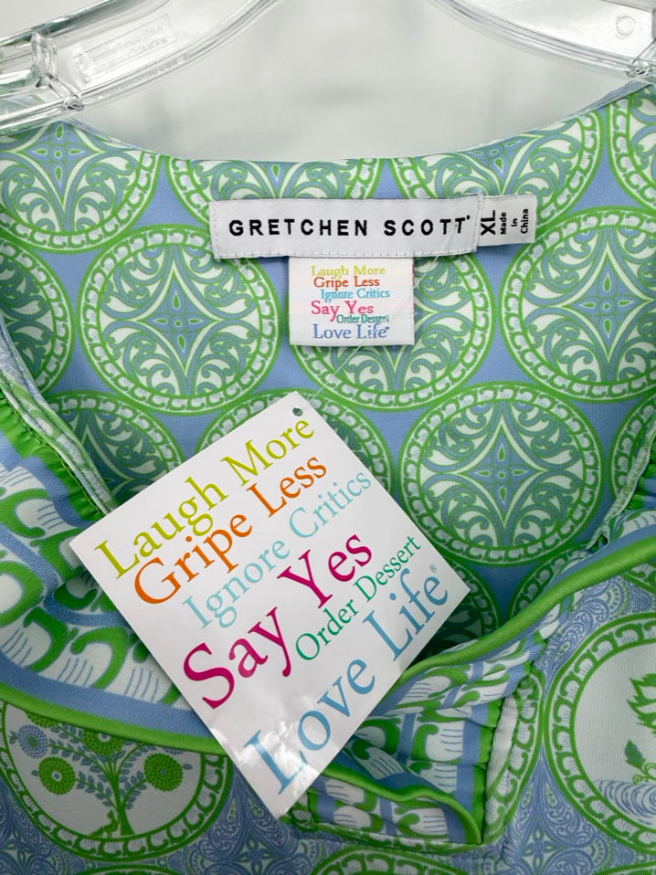 GRETCHEN SCOTT Size XL Periwinkle Print Dress NWT
