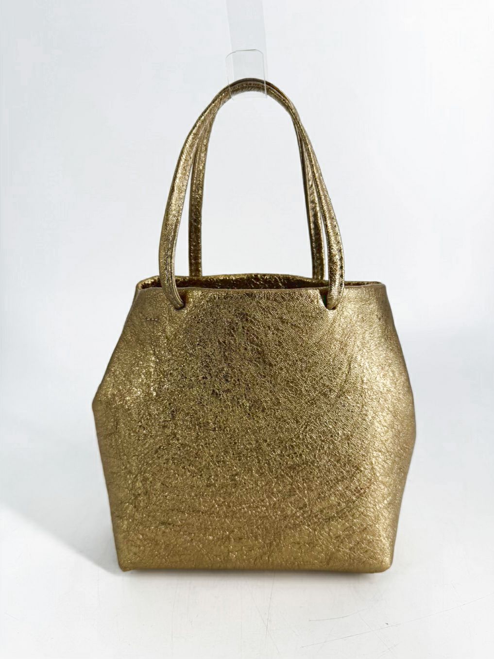 GIGI NEW YORK Gold Leather Sydney Mini Shopper Evening Bag NWT