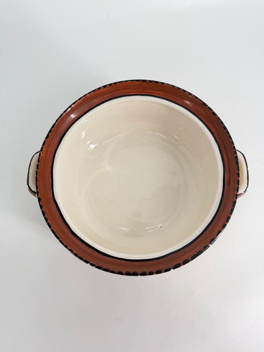ZIMBABWE Multi Colored Hand Painted Jungle Animals Ceramic Casserole Dish