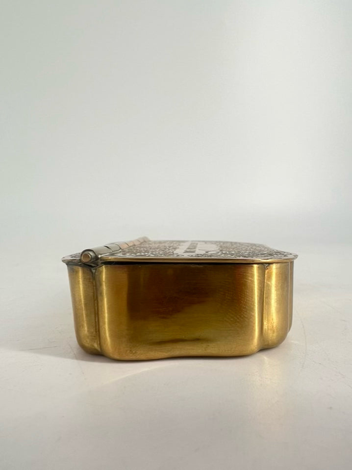Gold Tone Brass 19th Century Trinket Box