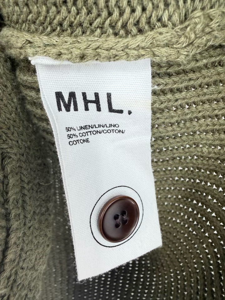 MHL Wmn's Size XS Green Linen Blend Vest