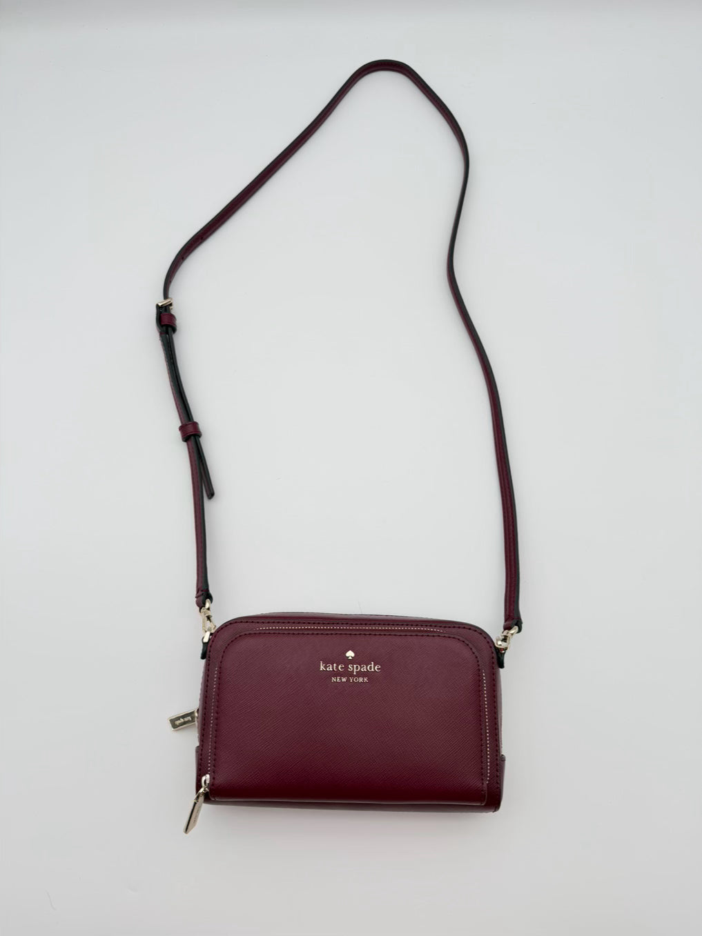 KATE SPADE Burgundy Leather Crossbody Bag