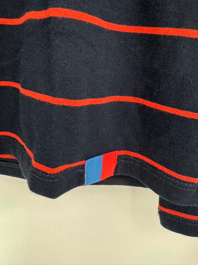 KULE Size L Navy & Orange Stripe Turtleneck NWT