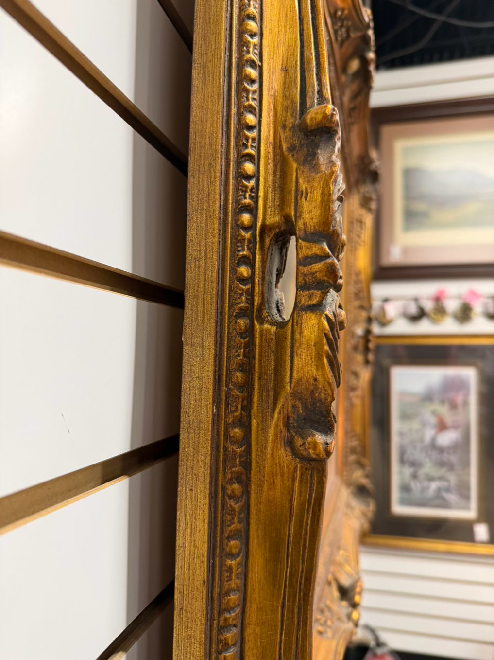 SIGNED R. MONTES Cats Painting In Bronze & Gold Frame