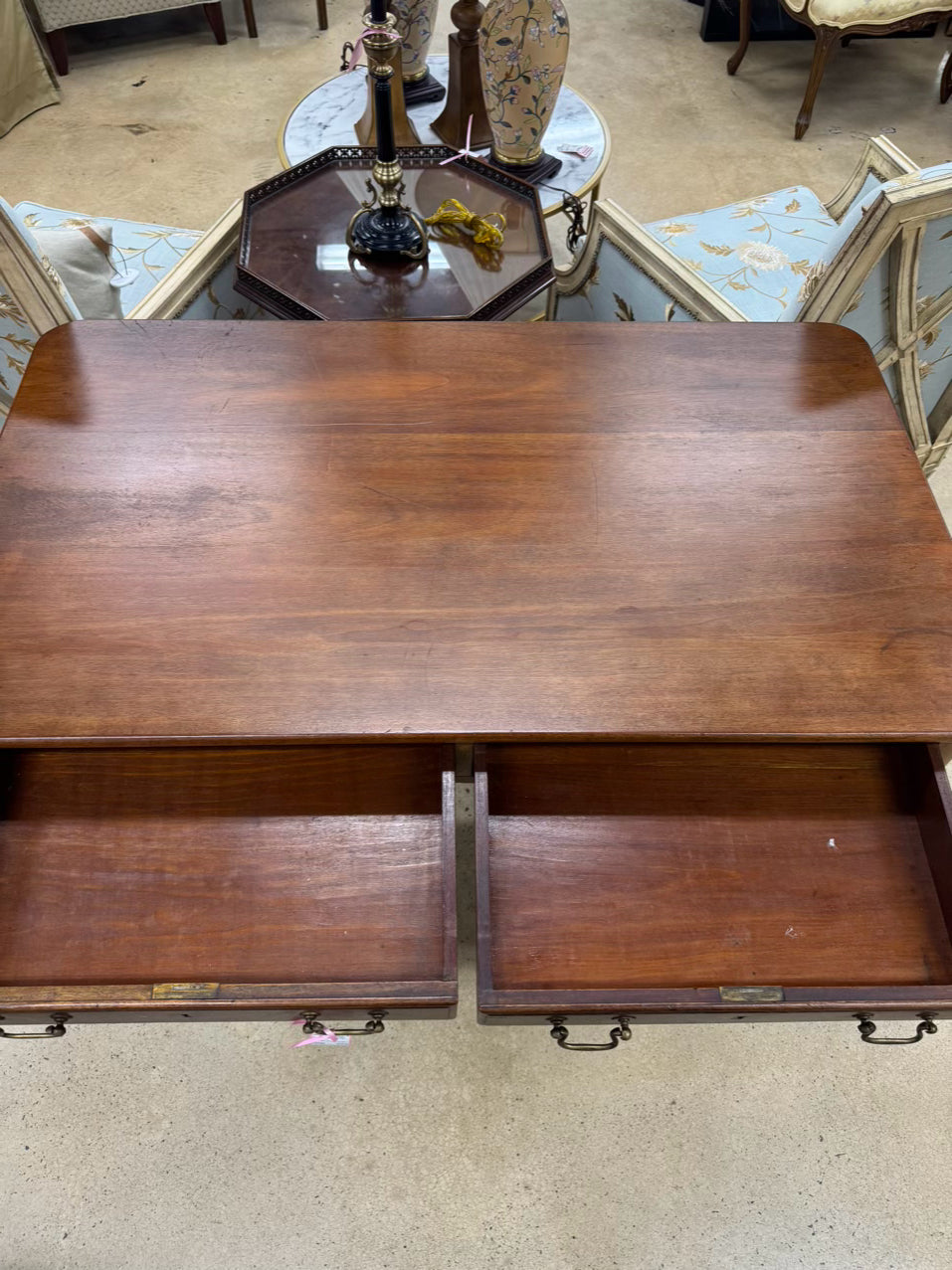 ANTIQUE Wood Lion Feet Desk