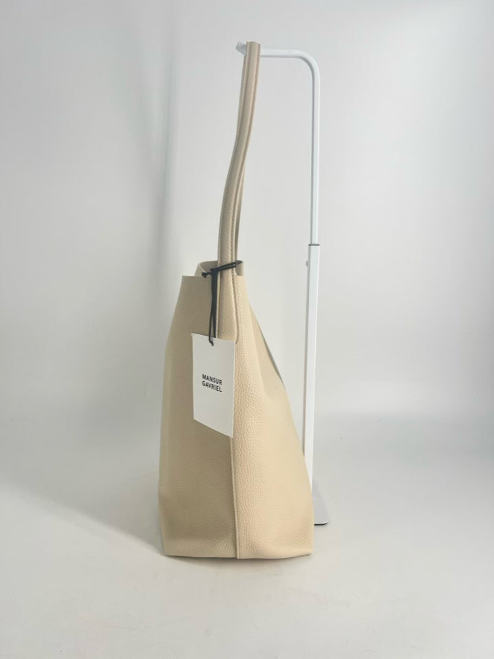 MANSUR GAVRIEL Cream Leather Tote Bag NWT