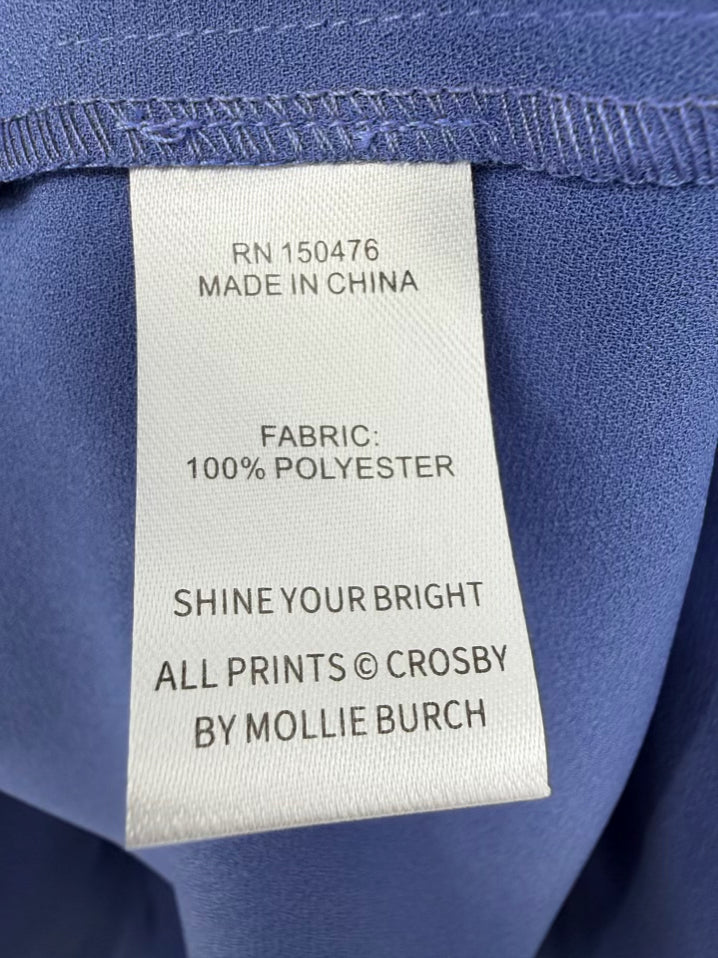 CROSBY BY MOLLIE BURCH Size L Blue Blouse NWT