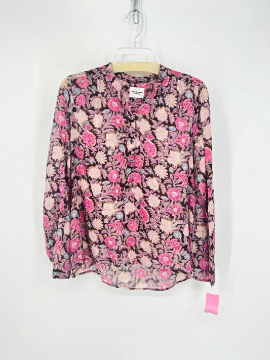 MARANT ETOILE Size 38 Pink Print Floral Blouse
