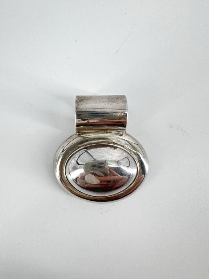 MEXICAN SILVER Chunky Oval Pendant