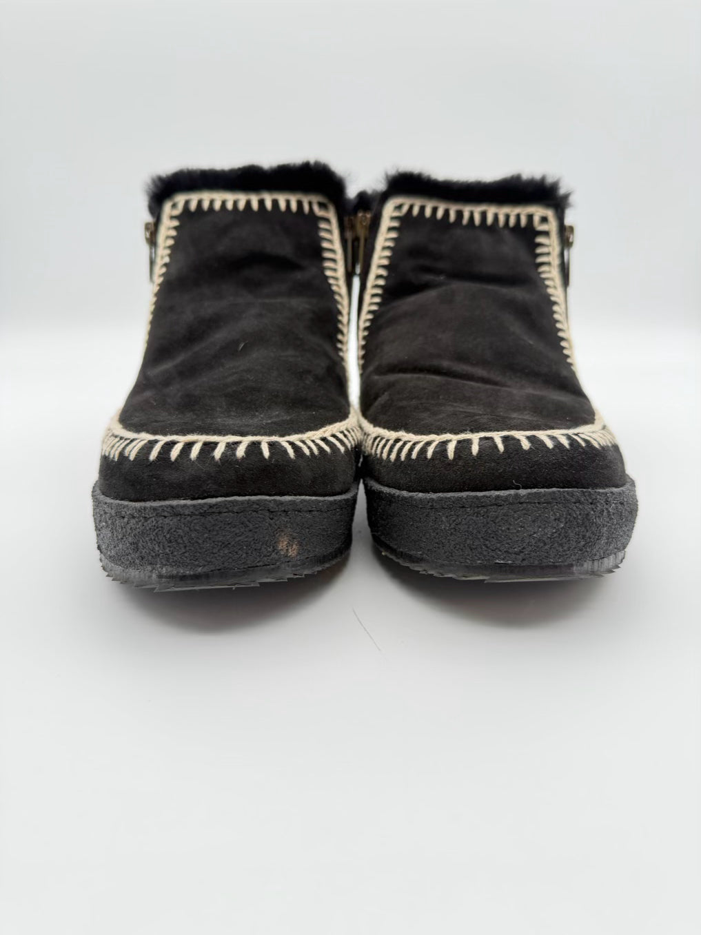 LAIDBACK LONDON WMNS Size 39 Black & White Crochet Detail Booties