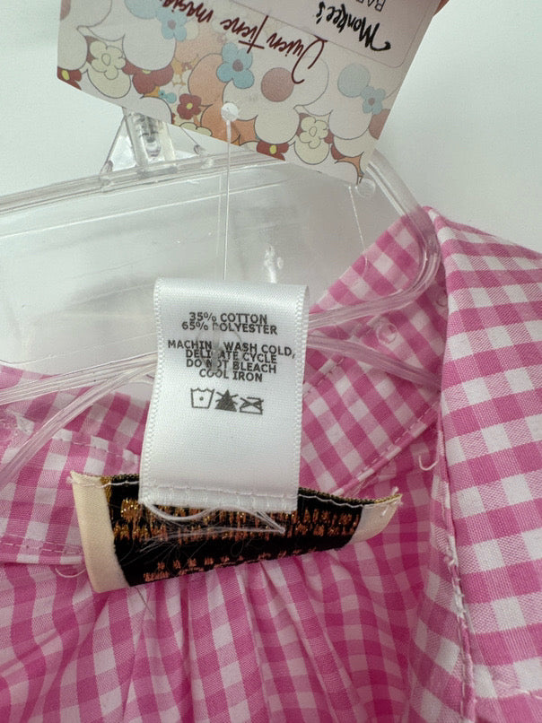 BULULU Size Wmn's L/XL pink & green Print Check Dress