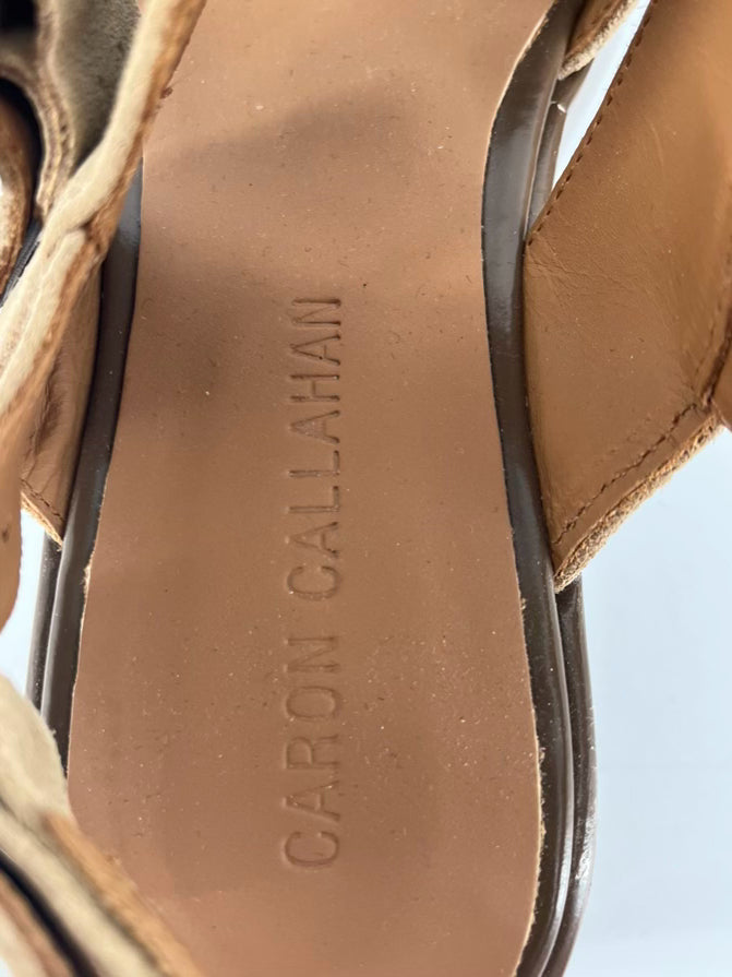 Caron Callahan Size WMNS 39.5 Camel Suede Wedge