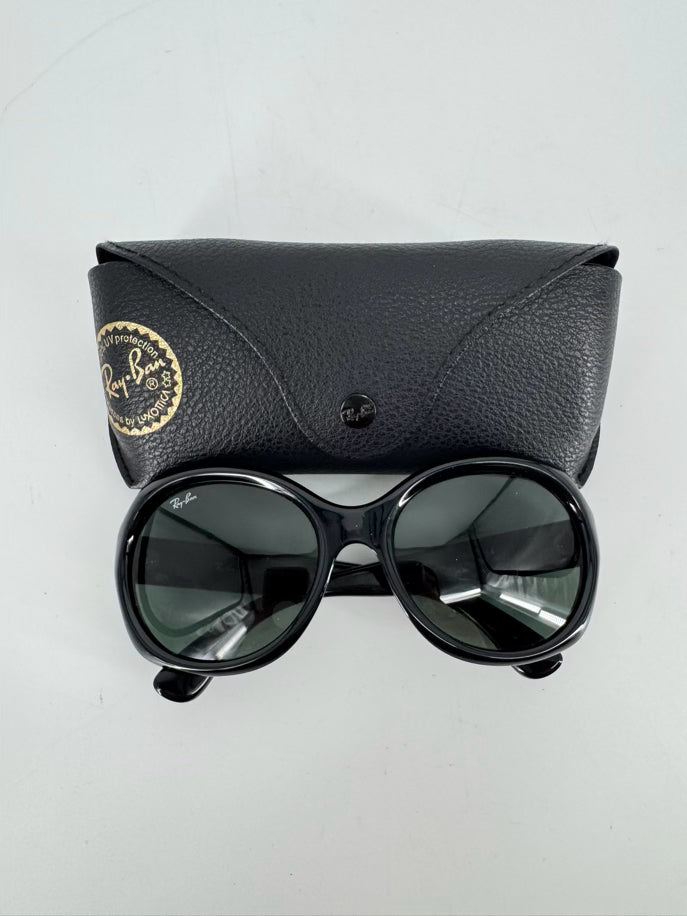 RAY BAN Black Round Sunglasses
