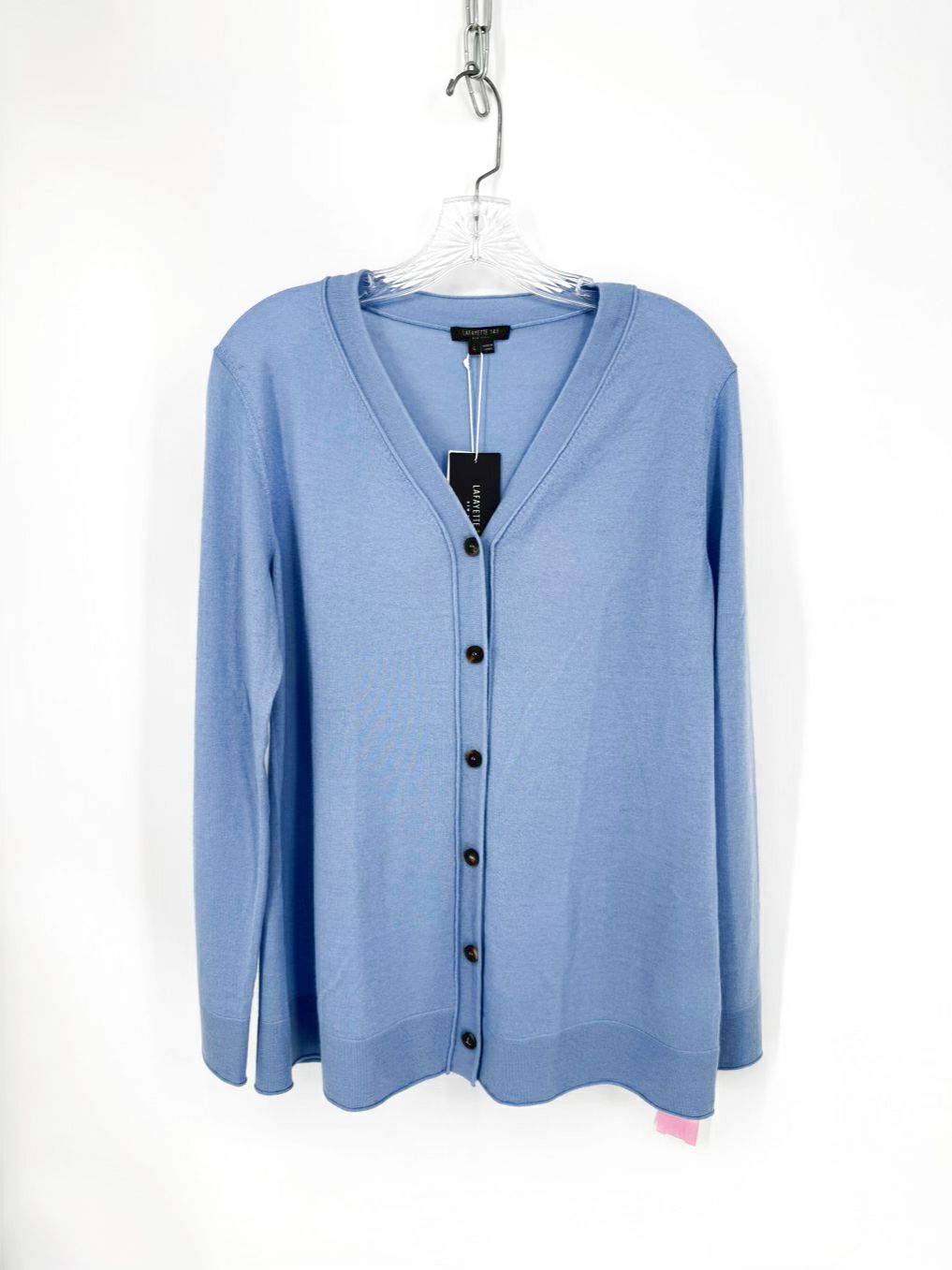 LAFAYETTE 148 Size Wmn's L Sky Blue Cashmere Button up Cardigan