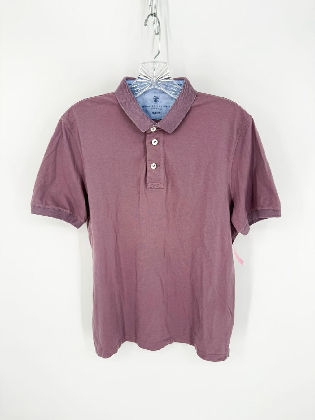 BRUNELLO CUCINELLI Size M Purple Short Sleeve Shirt