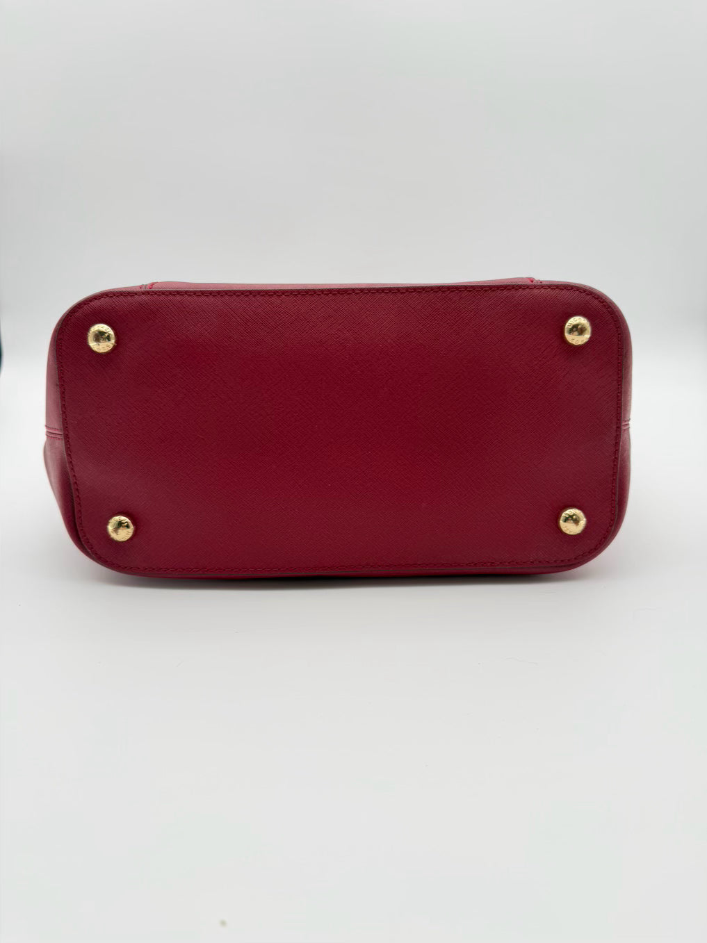 MICHAEL KORS Burgundy Jet Set Saffiano Leather Pocket Tote w/ Gold Tone Hardware