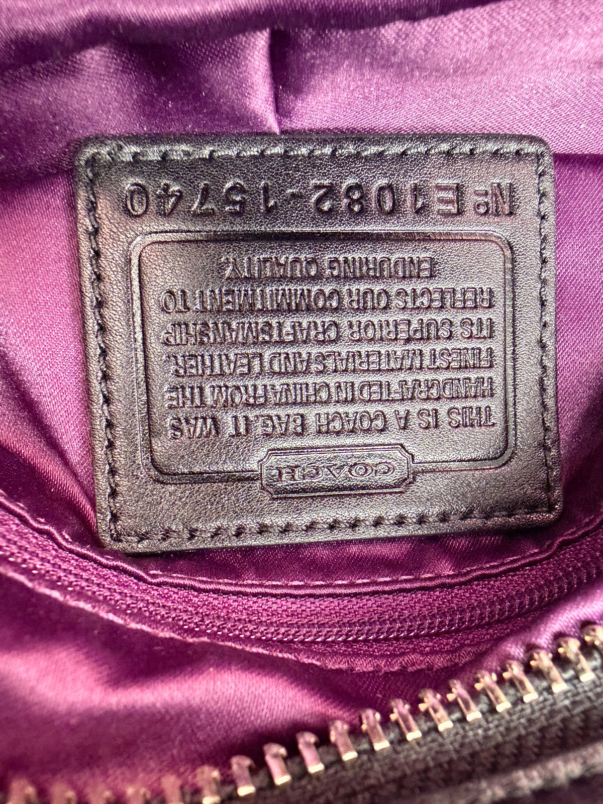 COACH Brooke Black Leather Hobo Bag