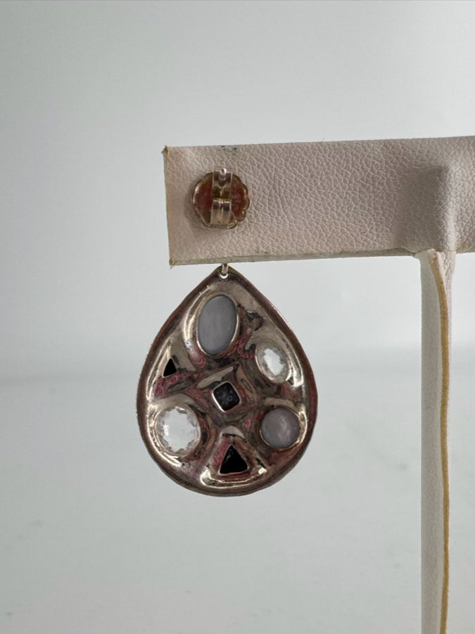 IPPOLITA STERLING SILVER Blue & Purple Rhinestone Earrings