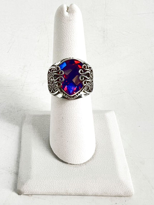 Sterling Silver Purple Stone Sarda Bali Ring