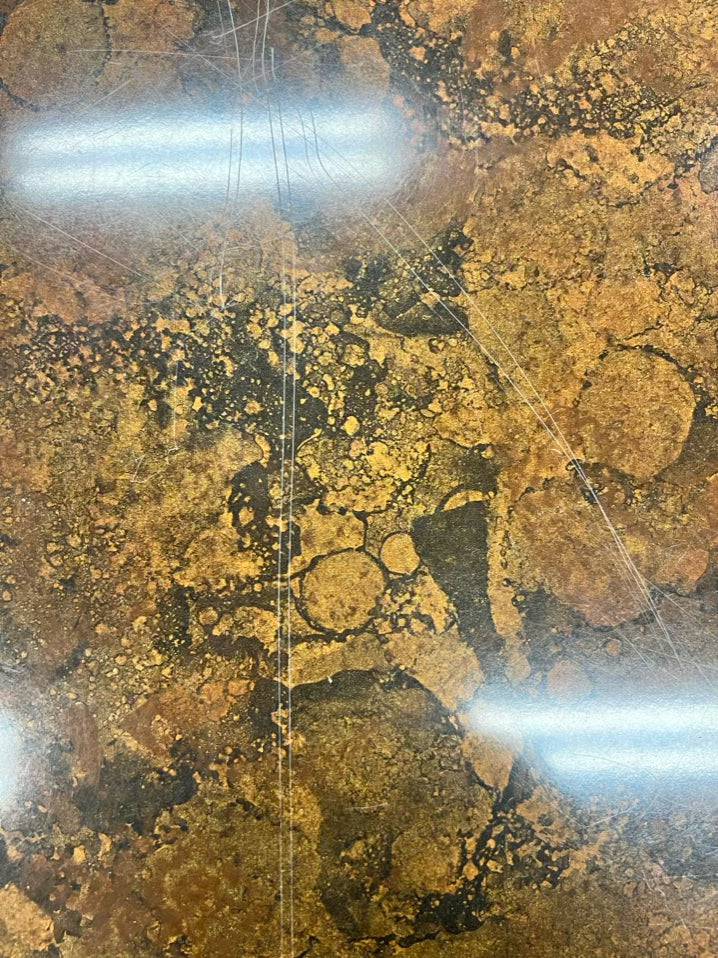 Brown Parsons Copper Look Occasional Table