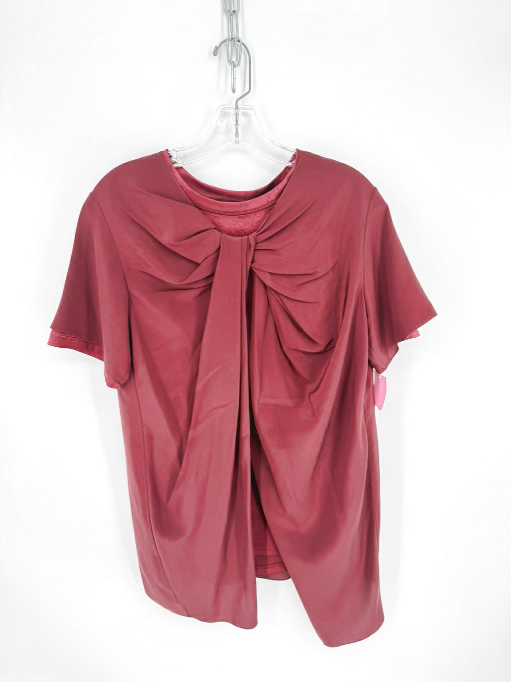 Sies Marjan Size Wmn's 8 Burgundy Silk Twisted Knit Top
