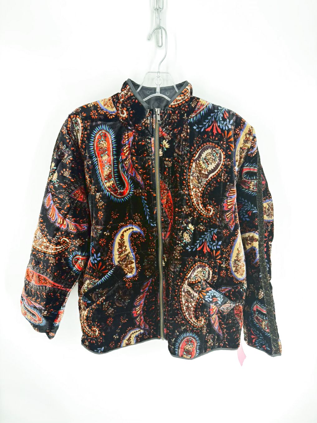JOHNNY WAS Wmn's Size M Black Dolman Quilted Paisley Jacket NWT