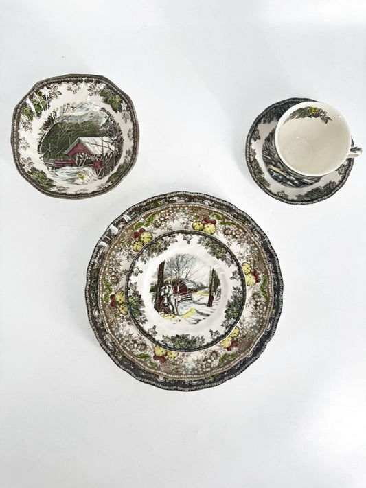 JOHNSON BROS. "The Friendly Village" Dinner Setting for 8