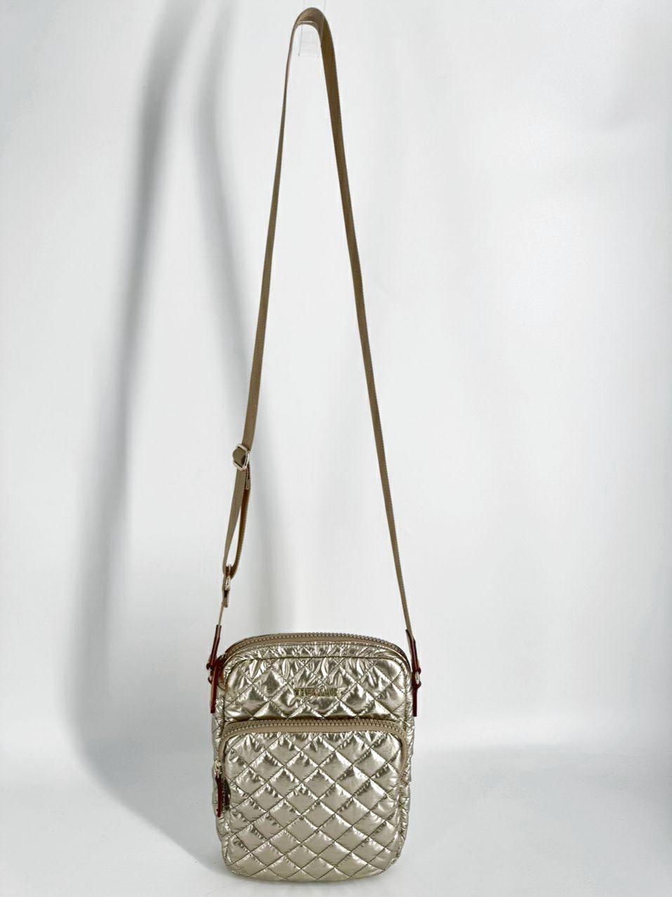 MZ WALLACE Metallic Nylon Quilted Crossbody Bag