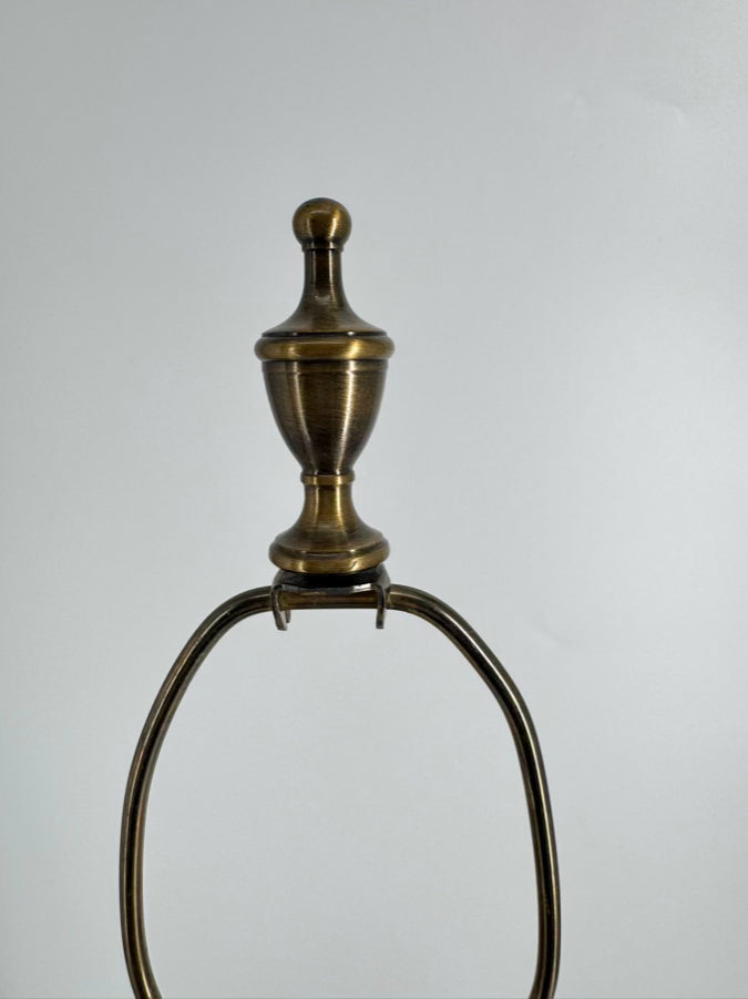 VINTAGE Glass & Brass Lamp