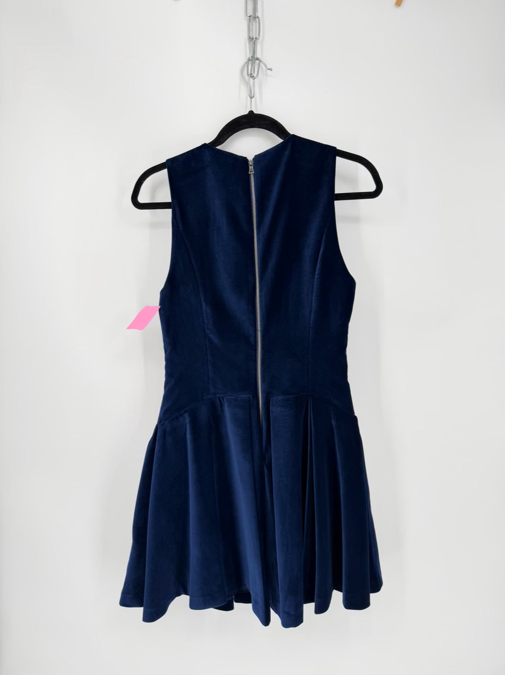 ALICE + OLIVIA Size 0 Midnight Velvet Sleeveless Dress NWT