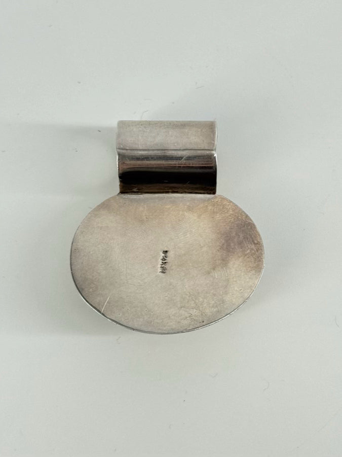 MEXICAN SILVER Chunky Oval Pendant