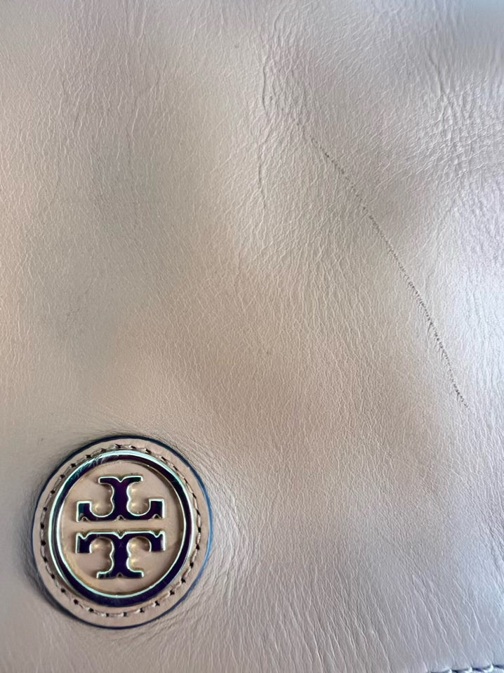 TORY BURCH White & Brown Animal Print Leather Backpack