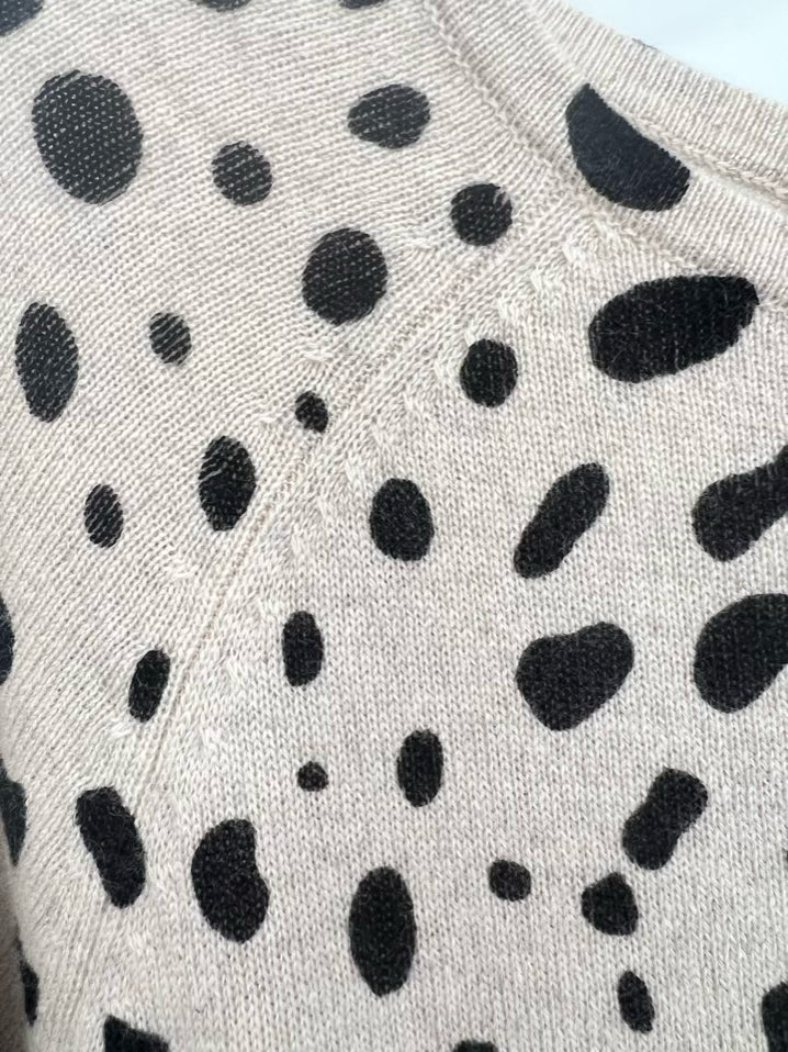 J. SOCIETY Size M Taupe & Black Cashmere Sweater NWT