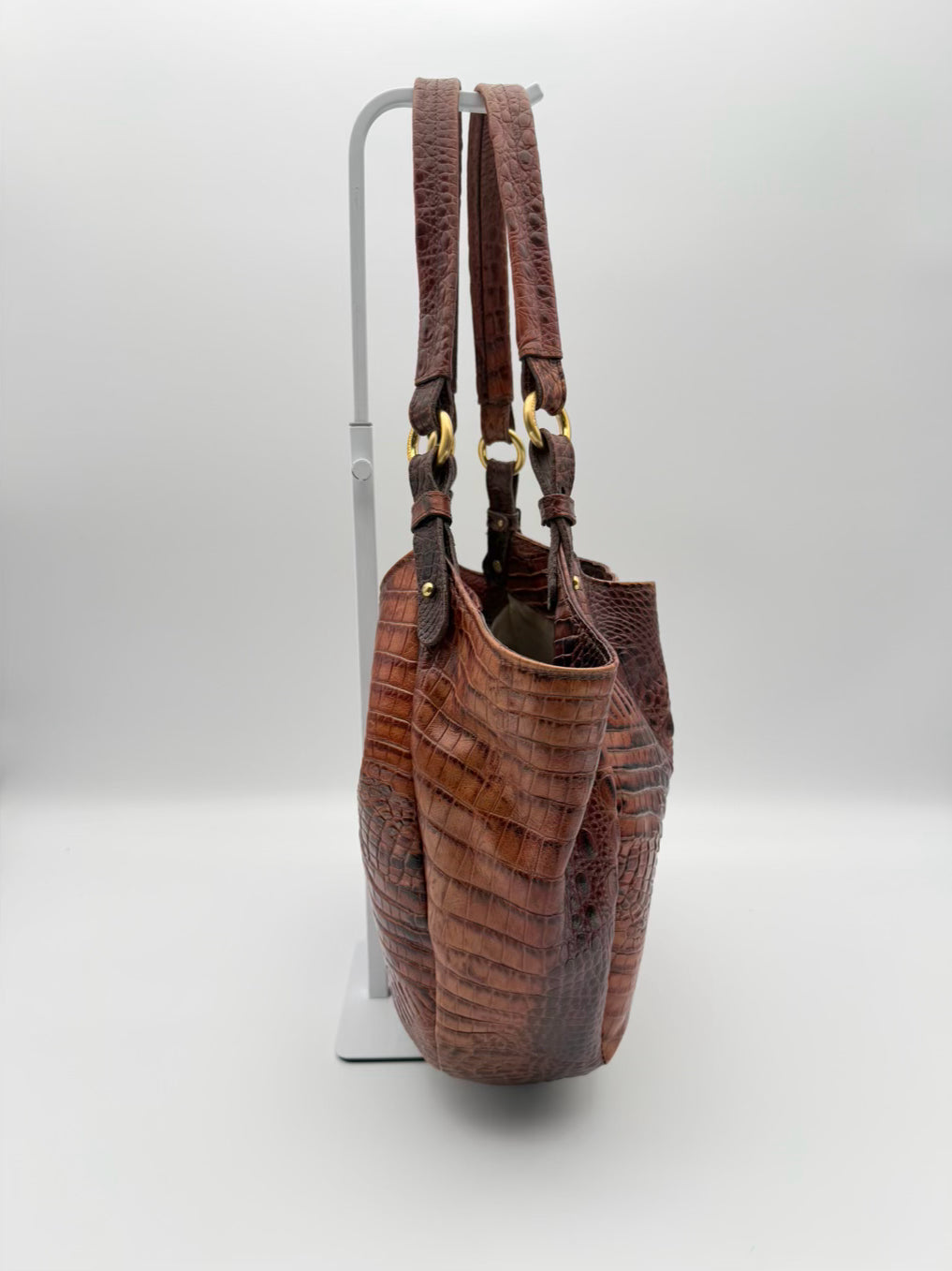 BRAHMIN Almond Leather Embossed Purse