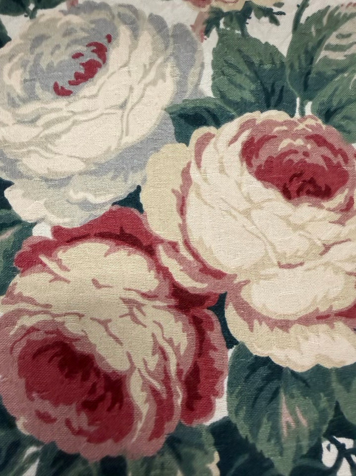 VINTAGE Cream, Pink, Green & Blue 3 Cushion Sofa