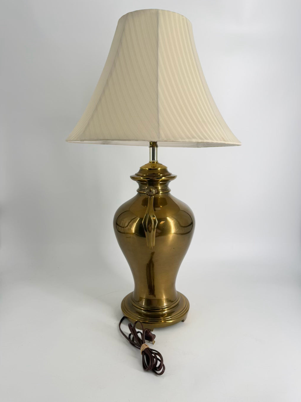 Brass Lamp w/ Cream Shade