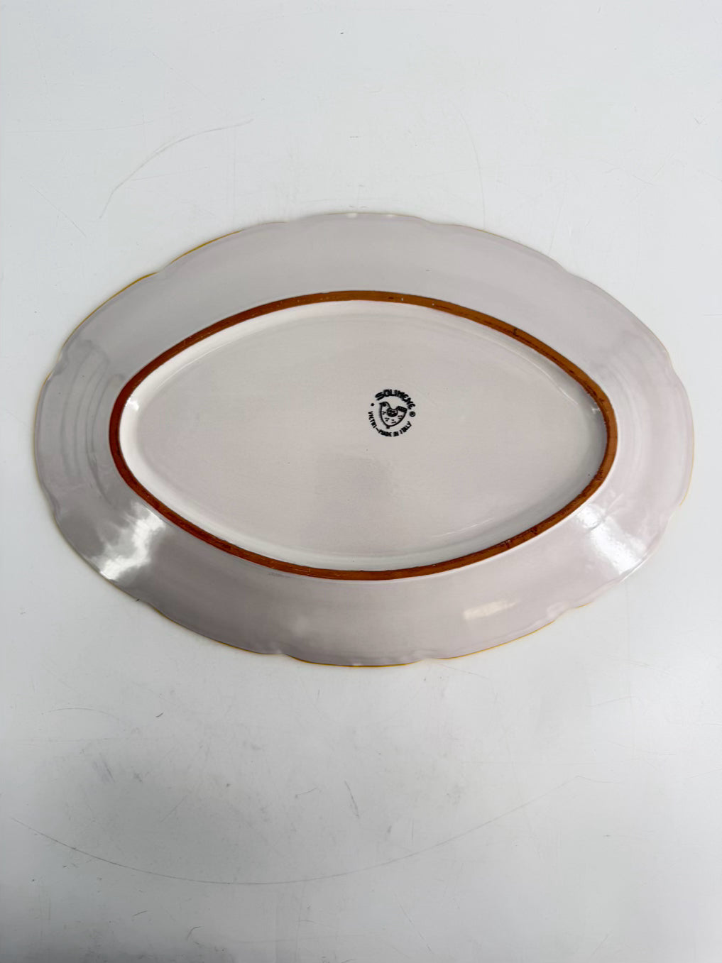 VIETRI SOMLIMENE Yellow & White Platter
