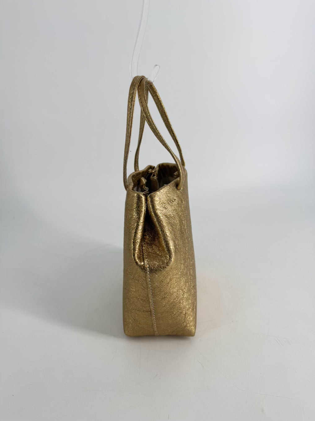 GIGI NEW YORK Gold Leather Sydney Mini Shopper Evening Bag NWT