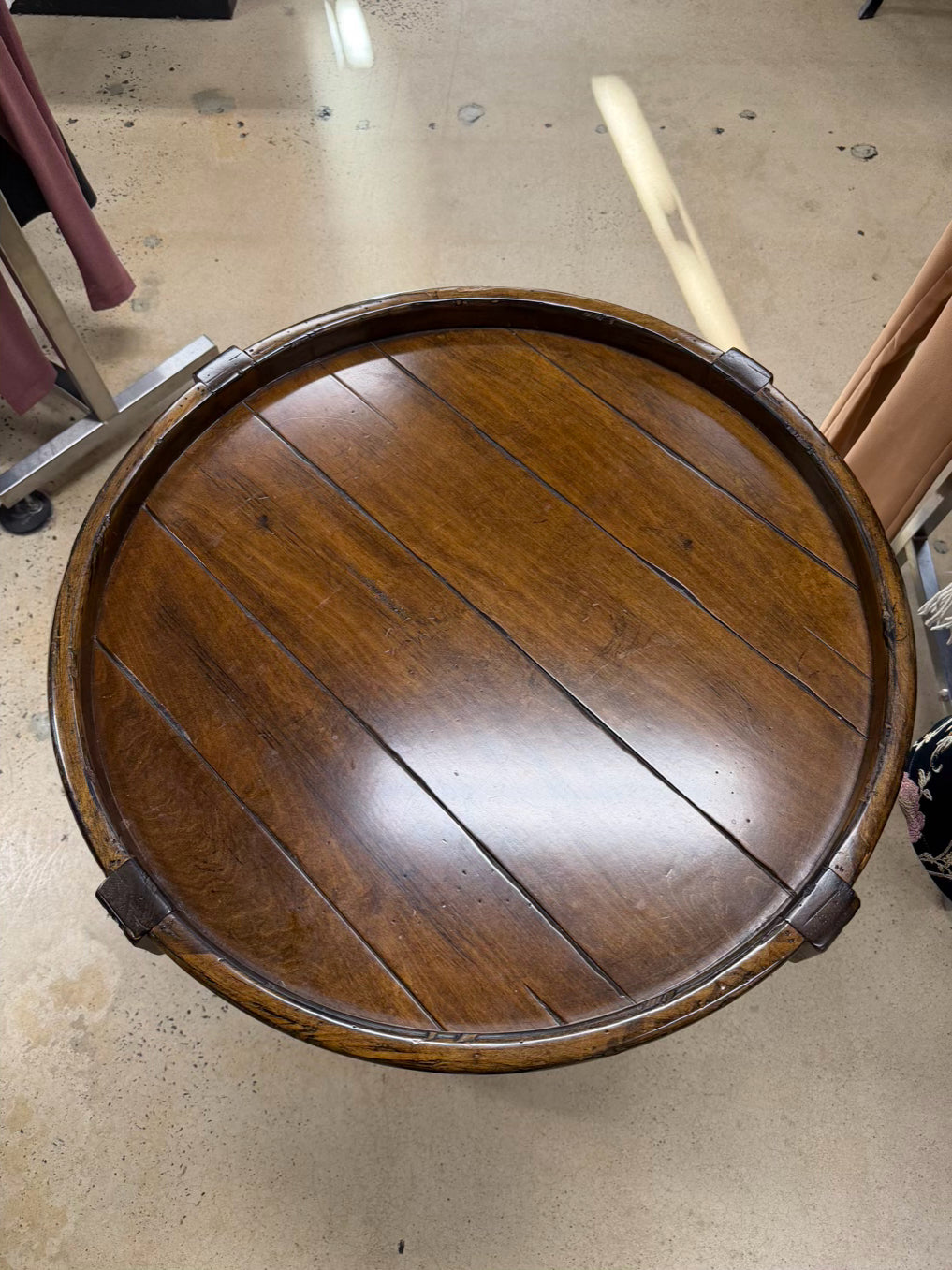 Dark Wood Round Occasional 3 Tier Table