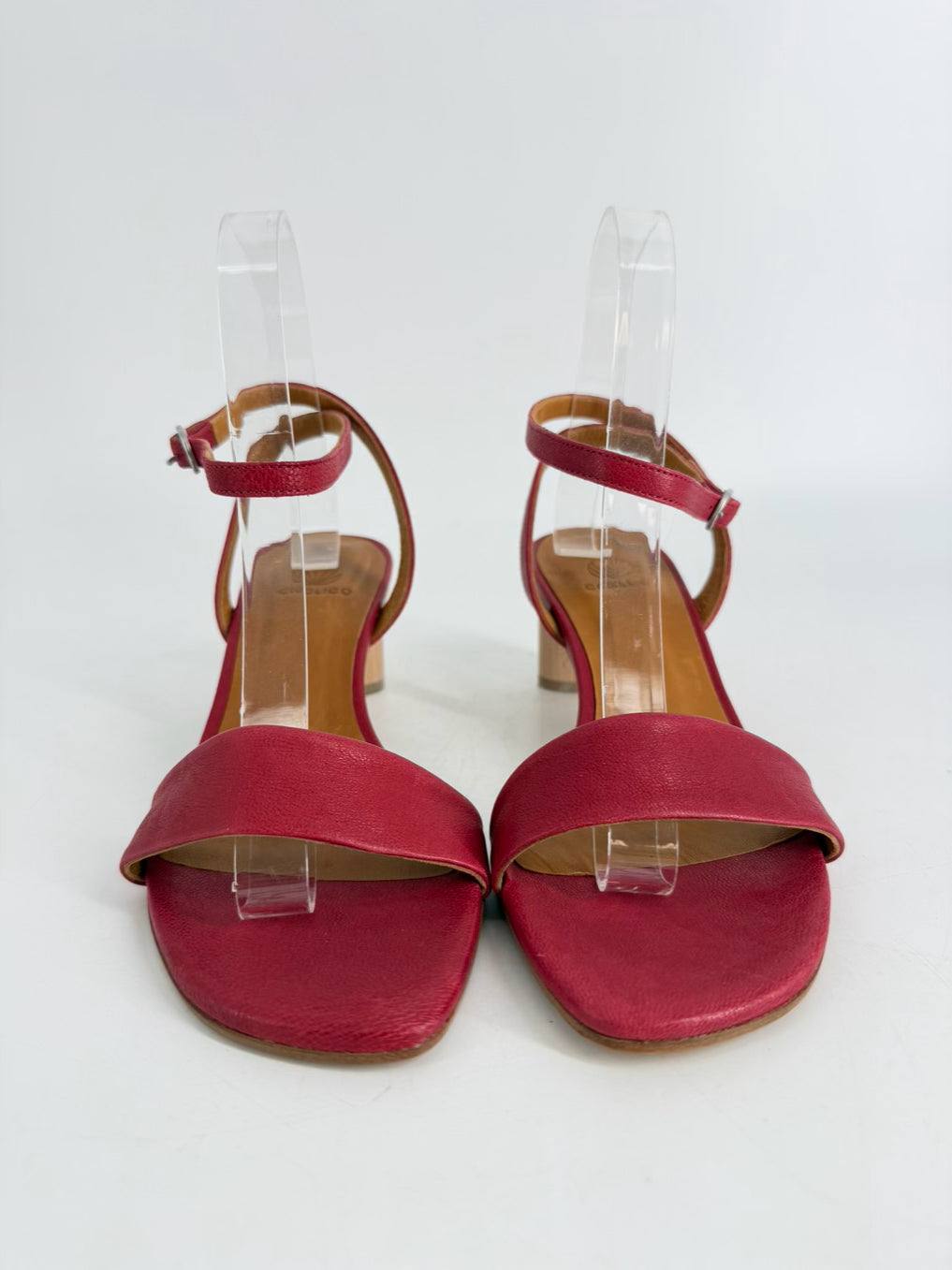 COCLICO Size 38.5 Red Leather Heels