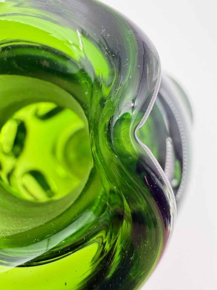Green Blown Glass Abstract ASEDA Swedish Glassware
