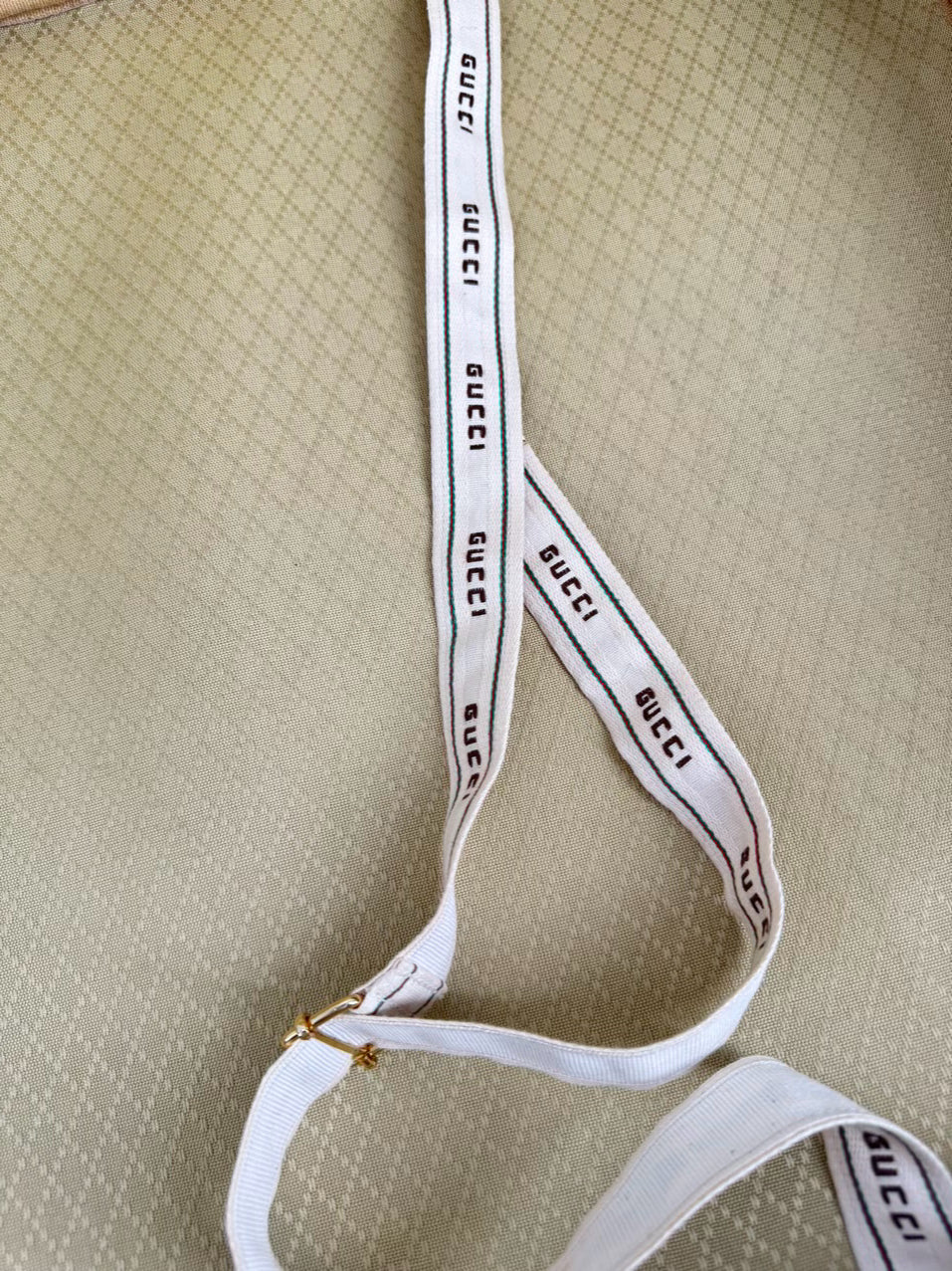 VINTAGE GUCCI Coated Canvas Brown Logo Luggage