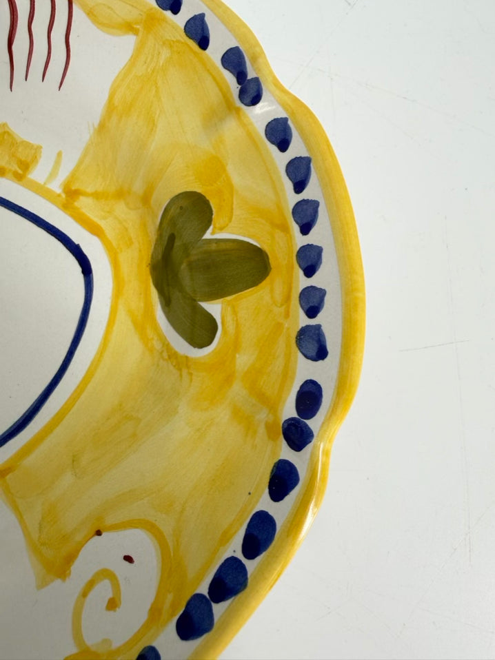 VIETRI SOMLIMENE Yellow & White Platter