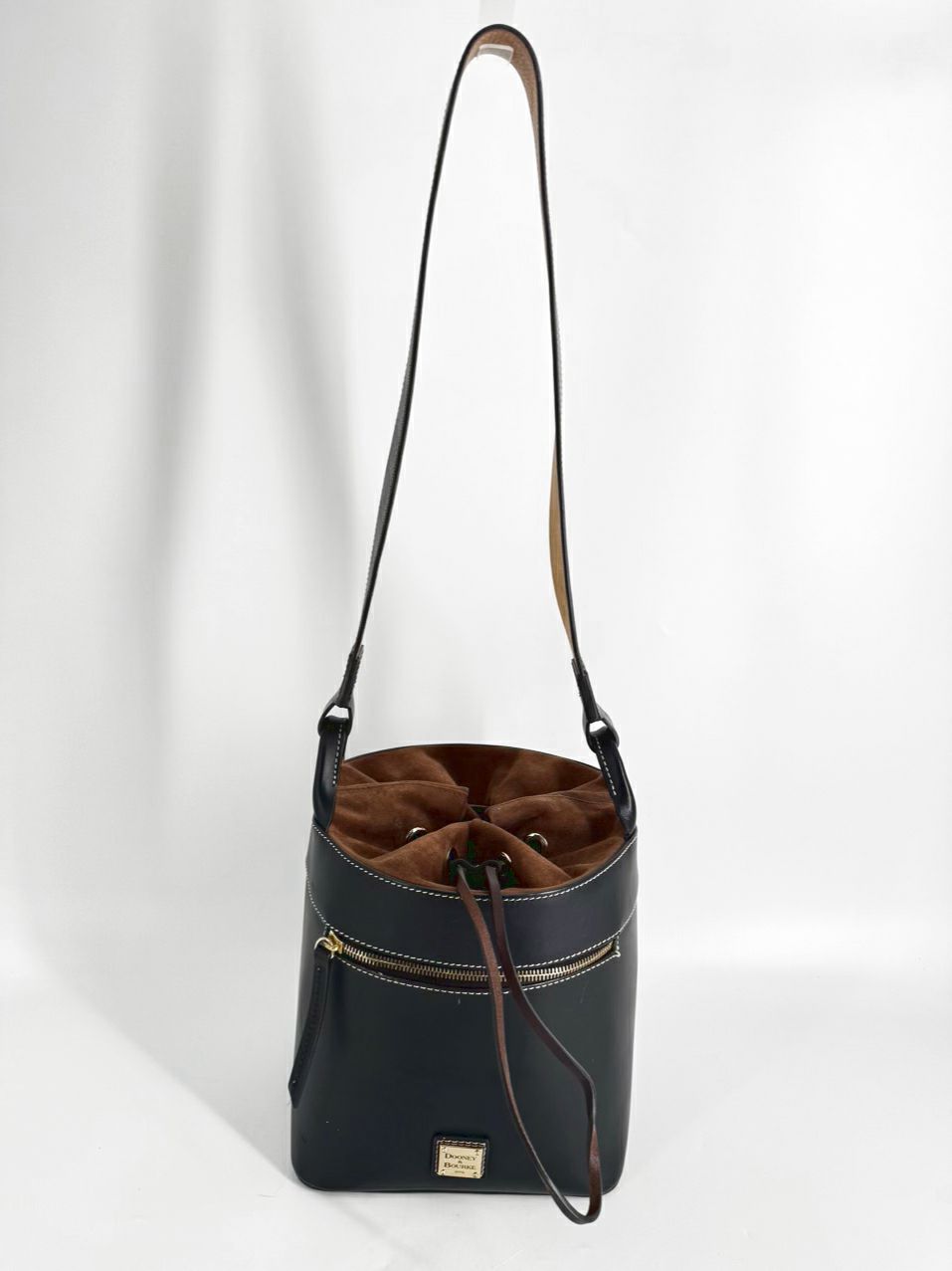 DOONEY & BOURKE Black & Brown Leather Bucket Bag